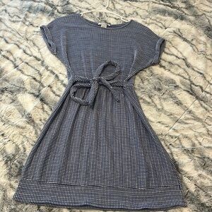 Blue and white tie dress